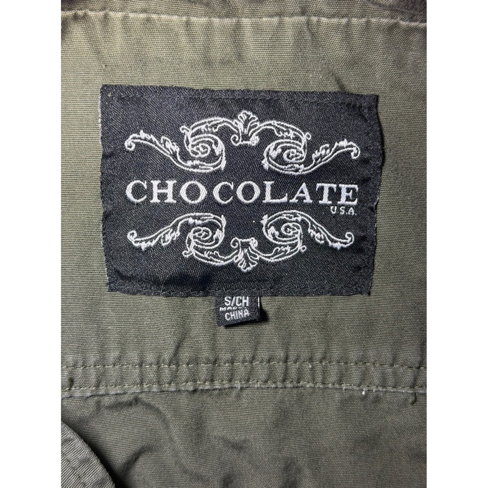 Chocolate USA Women Olive Green Utility Military Field Jacket Drawstring Waist S - Picture 5 of 8